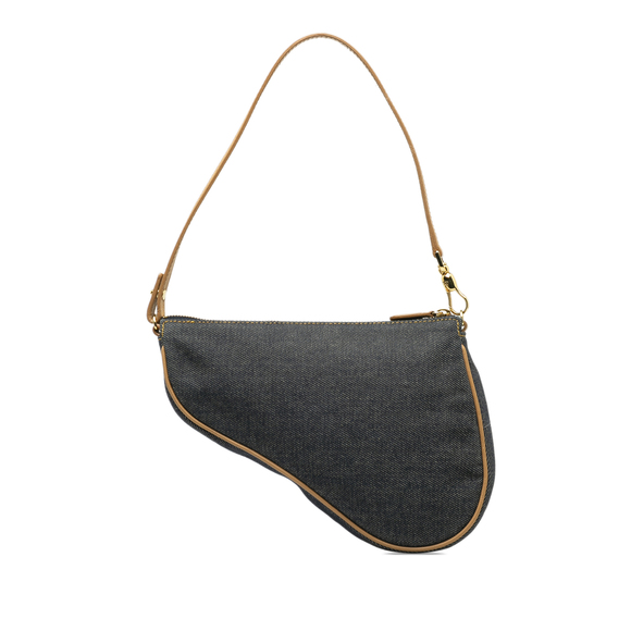 Pre-Loved Dior Denim Saddle Pochette - Picture 3 of 9